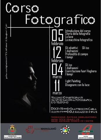 Corso di Fotografia Anteas da mercoledì 5 febbraio