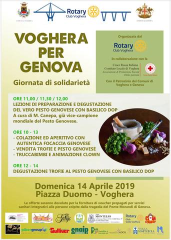 Voghera per Genova domenica 14 aprile